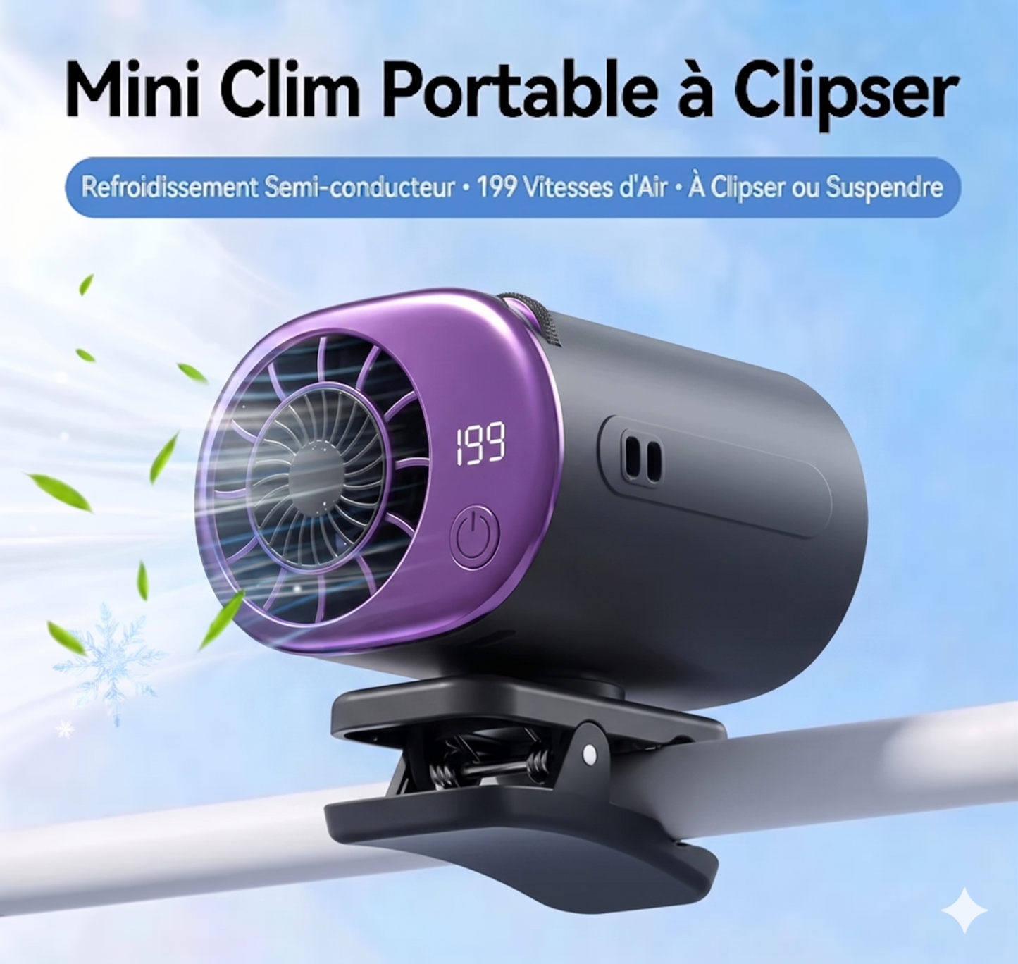 Mini climatiseur portable USB pour voiture — CliniAir Pro Car