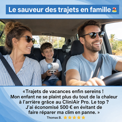 Mini climatiseur portable USB pour voiture — CliniAir Pro Car